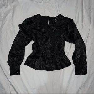 Silk cheetah print blouse